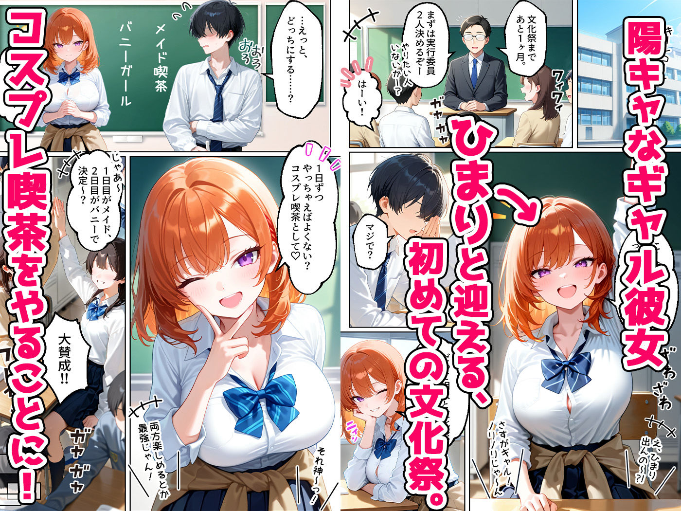 家出してきたクラスの人気ギャルが彼女になったら文化祭で何度も中出しHさせてくれた話のサンプル画像1